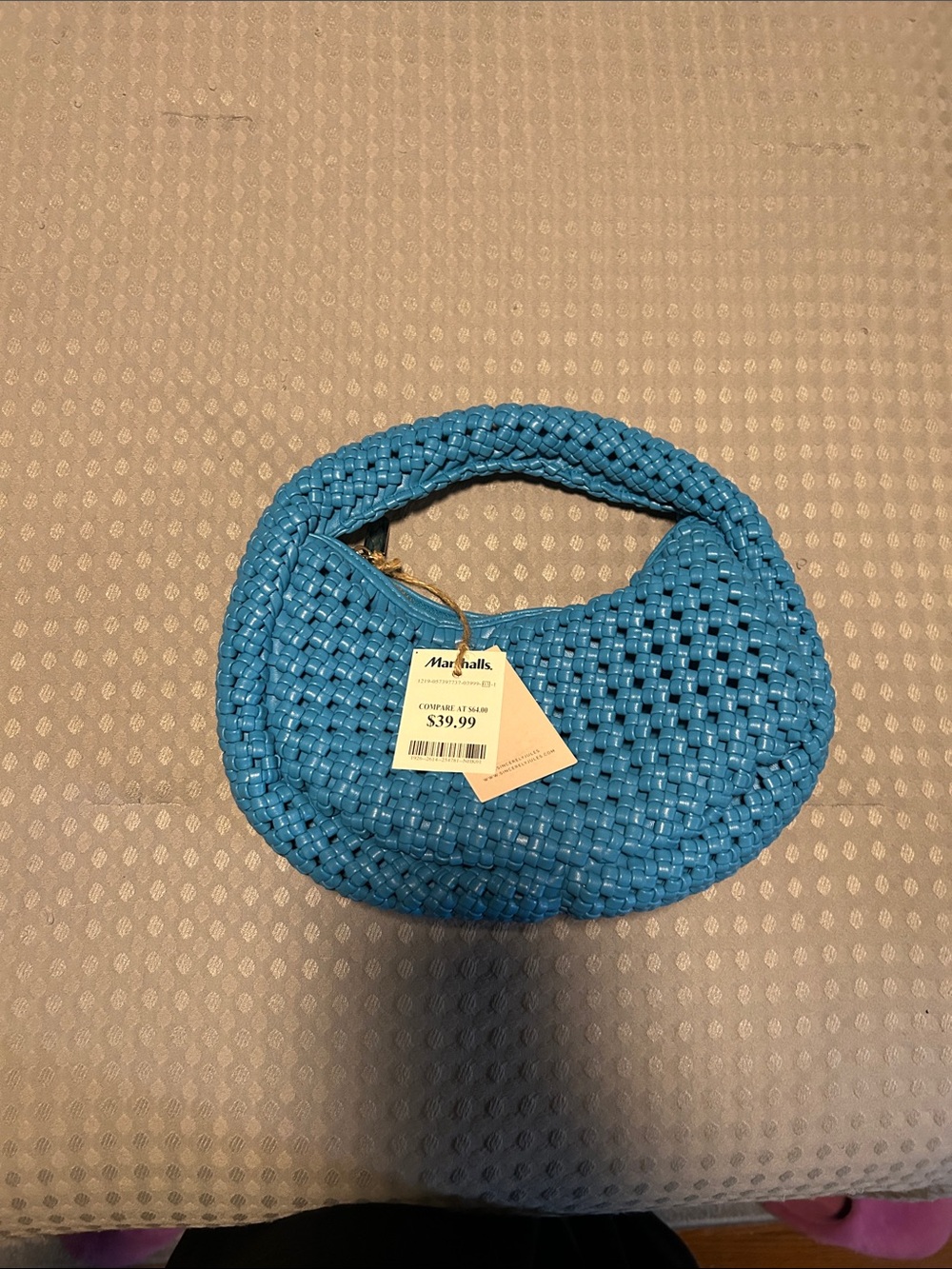 Marshalls Turquoise Woven Shoulder Hobo Bag